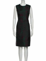 Thumbnail for your product : Ferragamo Printed Knee-Length Dress Green