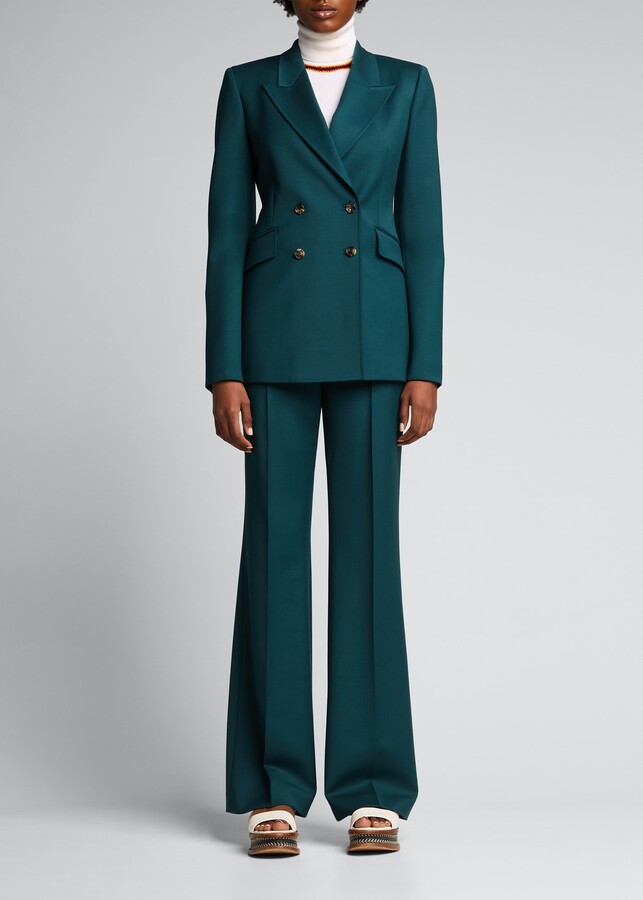 dark green wool blazer