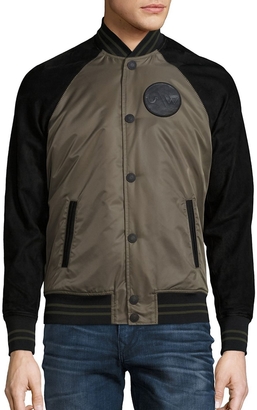 True Religion Men's Varsity Militant Jacket - Grey, Size x-large