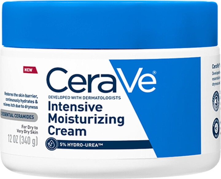 CeraVe Intensive Moisturizing Cream, Hydrating Body Moisturizer for Very Dry Skin, 12 oz