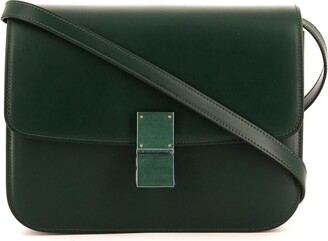 CELINE 3950$ Medium Calfskin Leather Classic Box Bag In Raspberry