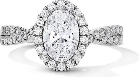 Zales 1-3/8 CT. T.w. Oval Certified Lab-Grown Diamond Frame Ring in 14K White Gold (F/Vs2)