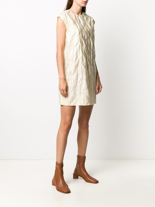 Acne Studios Quilted Silk Shift Dress