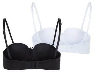 New Look Girls 2 Pack Black and White Strapless Bras