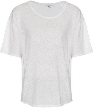 James Perse Short-sleeved linen and cotton-blend T-shirt