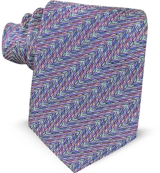 Missoni Optical Printed Silk Narrow Tie