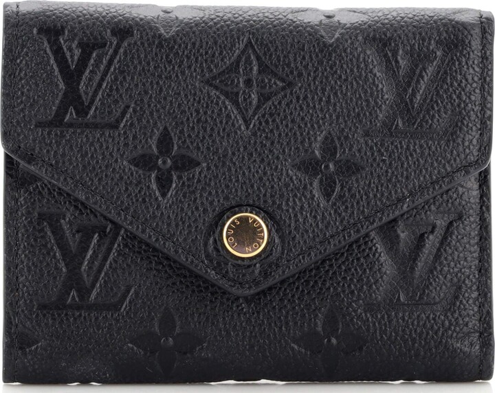 Louis Vuitton Victorine Wallet Monogram Empreinte Leather Black