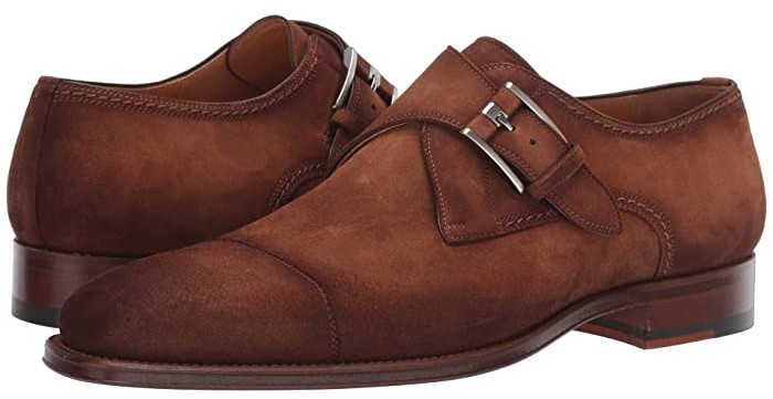 magnanni carey leather monk loafer
