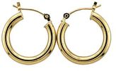 Thumbnail for your product : Lord & Taylor 14 Kt Yellow Gold Polished Hoop Earrings