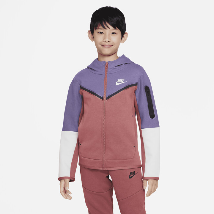 Nike Sportswear Tech Fleece Big Kids' (Boys') Full-Zip Hoodie in Purple -  ShopStyle