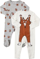 Thumbnail for your product : Stella McCartney Kids Set of 2 printed organic cotton rompers
