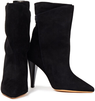 IRO Gathered Suede Ankle Boots