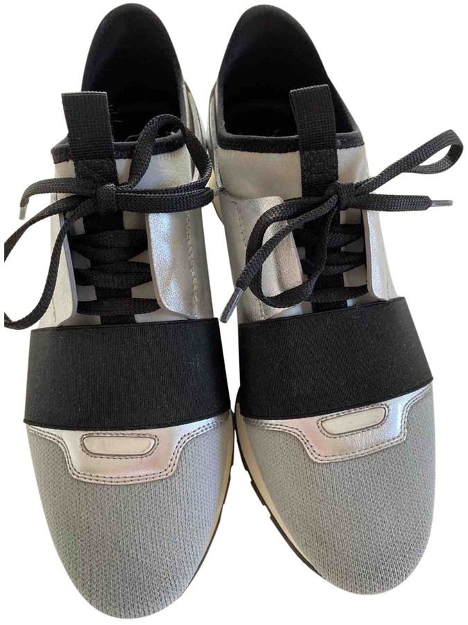 balenciaga silver trainers