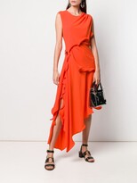 Thumbnail for your product : Sies Marjan Helena ruffle trim asymmetric dress