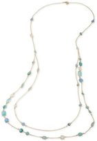 Thumbnail for your product : Carolee Gold-Tone Two-Layer Stone Long Statement Necklace