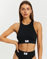 Thumbnail for your product : Champion Women's Black Crop Tops - Life Racecrop SF Rib