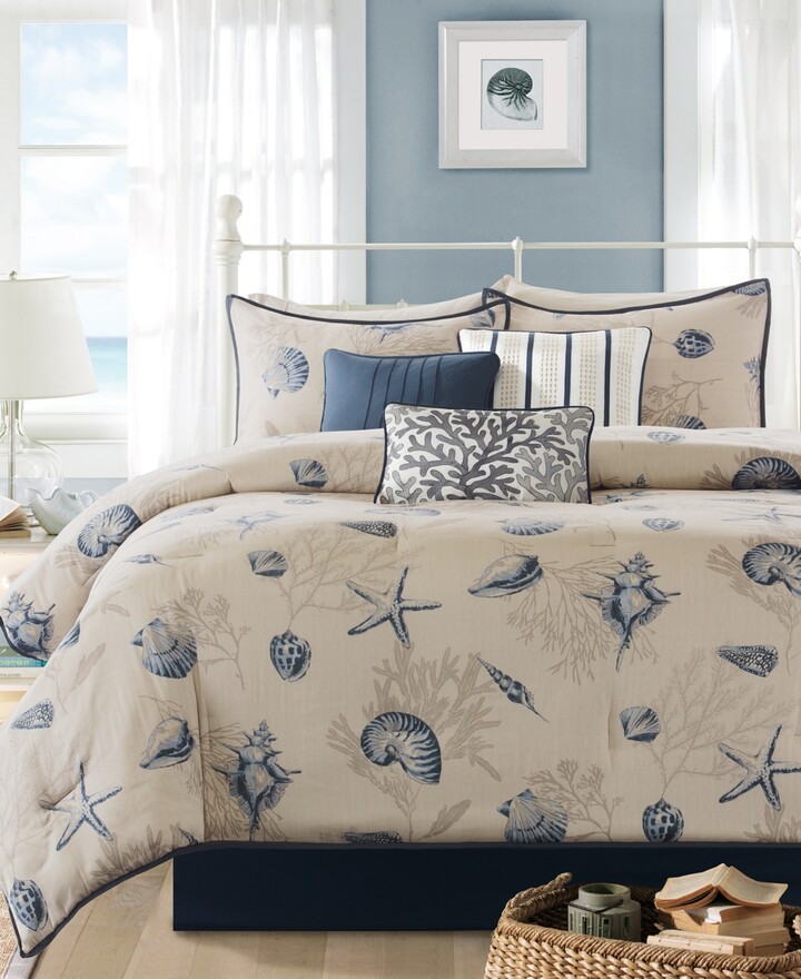 Details about   SEASHELL POSTCARD CONCHOLOGY COMFORTER BEDROOM BEDDING FULL QUEEN KING SIZE NEW 
