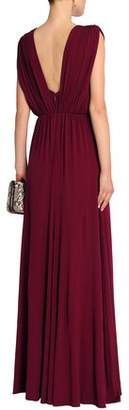 Roberto Cavalli Embellished Cutout Crepe Gown