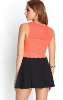 Thumbnail for your product : Forever 21 Lace & Mesh Crop Top