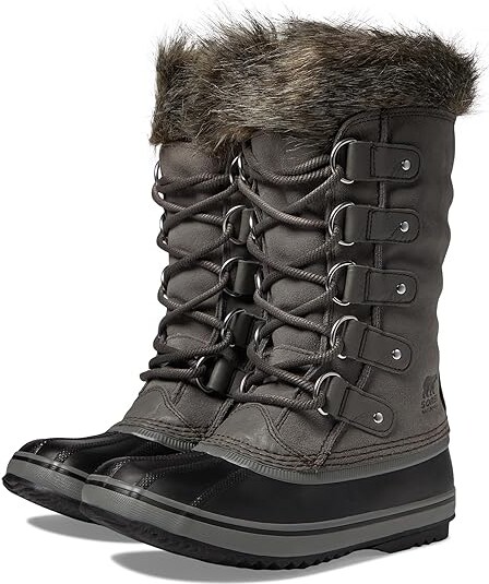 Sorel Joan Of Arctictm Waterproof Women's Snow Shoes Quarry/Black : 10.5 B - Medium, Rubber/Suede/Textile