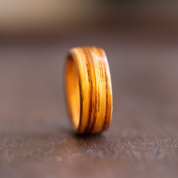 Etsy Wood Ring Men Zebra Band Anniversary Ring Gift For Fifth 5 Anniversary Gift Him