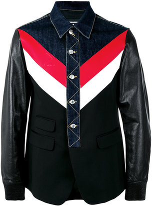 DSQUARED2 denim and leather jacket