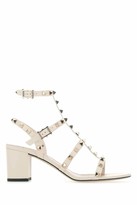 White Caged Sandal | Shop the worldâs largest collection of fashion | ShopStyle