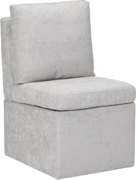 Latitude Run Chenille Upholstered Dining Chair With Storage With Casters