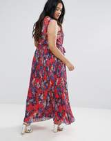 Thumbnail for your product : Lovedrobe Plus Pleated Maxi Dress In Floral Print