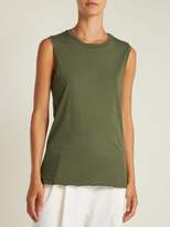 Thumbnail for your product : Nili Lotan Muscle Sleeveless Cotton-jersey Tank Top - Womens - Khaki