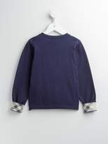 Thumbnail for your product : Burberry Kids Check Cuffs Cotton Knit Cardigan