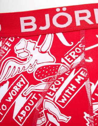Bjorn Borg Red Love Printed Trunks