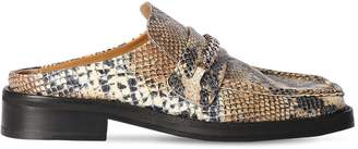 Martine Rose 30mm Python Embossed Leather Mules