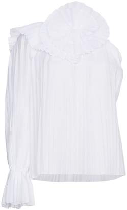 Rosie Assoulin One shoulder pleated top