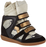 Thumbnail for your product : Isabel Marant Bonny suede and leather wedge trainers