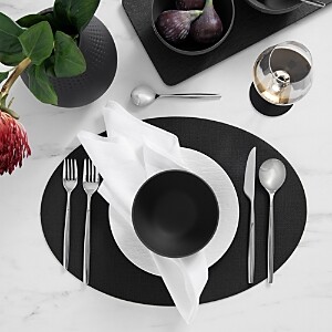 Juvale Set of 6 Faux Leather Round Placemats and 6 Circle Coasters for Dining Table, Dark Gray