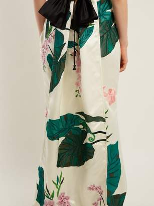 Johanna Ortiz Market Gardens Halter Neck Dress - Womens - Cream Print