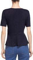 Thumbnail for your product : Whistles Linen Peplum Tee