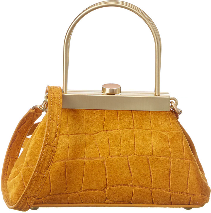 Cult Gaia Estelle Mini CrocEmbossed Suede Crossbody ShopStyle