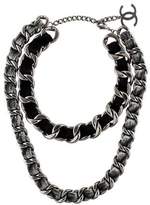 Thumbnail for your product : Chanel Velvet Double Chain Necklace