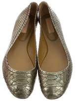 Thumbnail for your product : Reed Krakoff Python Round-Toe Flats w/ Tags