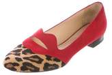 Thumbnail for your product : Charlotte Olympia Ponyhair Bisoux Flats