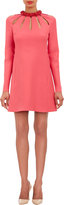 Thumbnail for your product : Valentino Leather-Collar Cutout A-line Dress