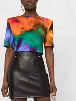 Thumbnail for your product : Patrizia Pepe Panelled High-Waist Mini Skirt