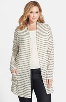 Thumbnail for your product : Olivia Moon Two Pocket Open Front Cardigan (Plus Size)