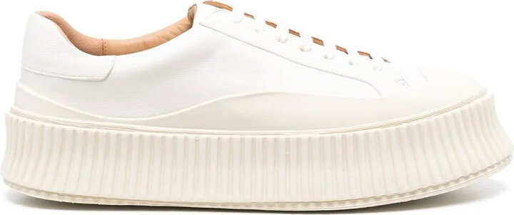 Jil Sander Leather Flatform Sneakers