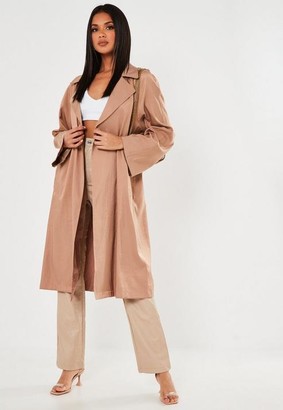 blush duster coat