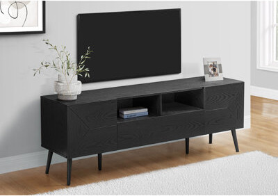 George Oliver Tv Stand, 72 Inch, Console, Media Entertainment Center, Storage Drawer, Laminate, Mid Century, Modern