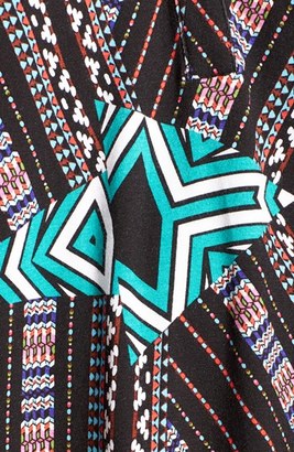 Daniel Rainn Plus Size Women's Print Knit Flutter Sleeve Top