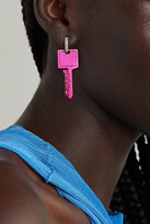 Thumbnail for your product : EÉRA Key White Gold, Silver And Diamond Single Earring - Pink